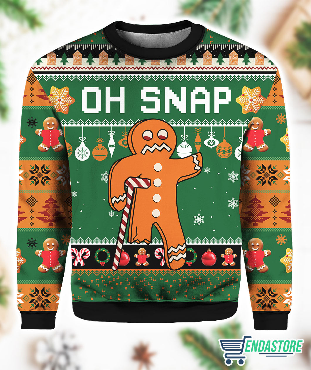 Oh Snap Gingerbread 3D Ugly Christmas Sweater - Holiday Gift product image 2