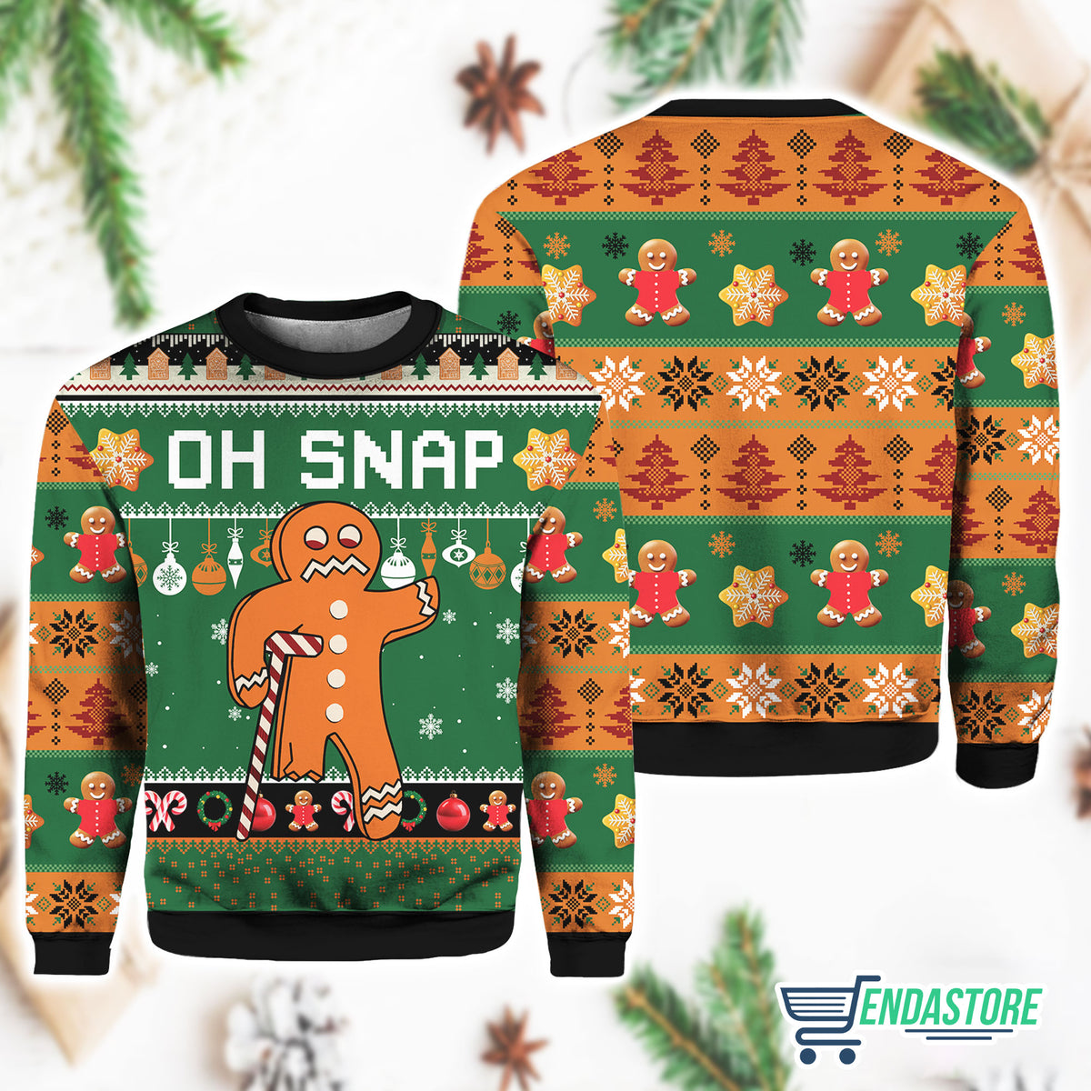 Oh Snap Gingerbread 3D Ugly Christmas Sweater - Holiday Gift product image 4
