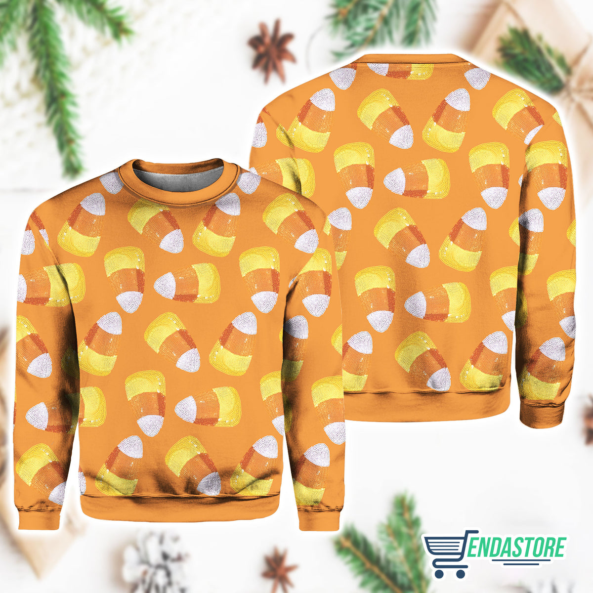 Orange Candy Corn Sweatshirt 3D Sweater - Gift Idea product image 4