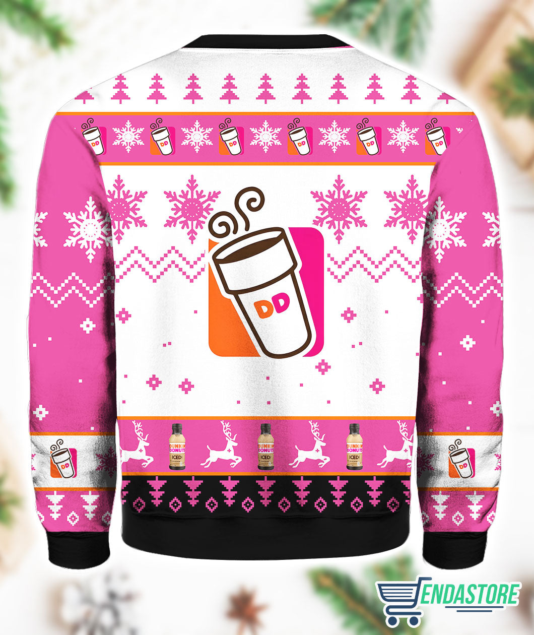 Personalized Name Dunkin Donuts 3D Christmas Sweater - Holiday Gift product image 2