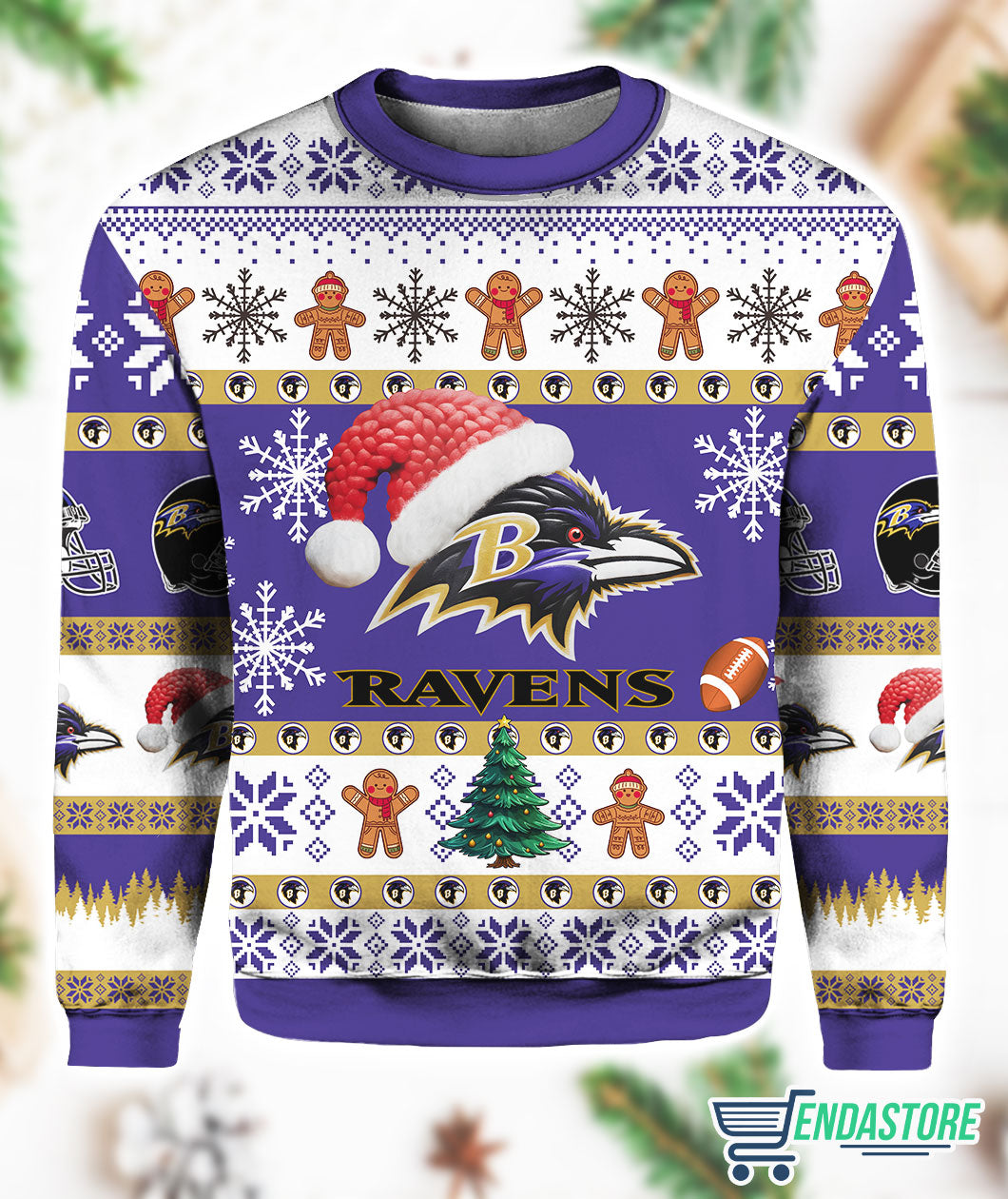 Raven Santa They Not Like Us 3D Ugly Christmas Sweater - Holiday Gift product image 4