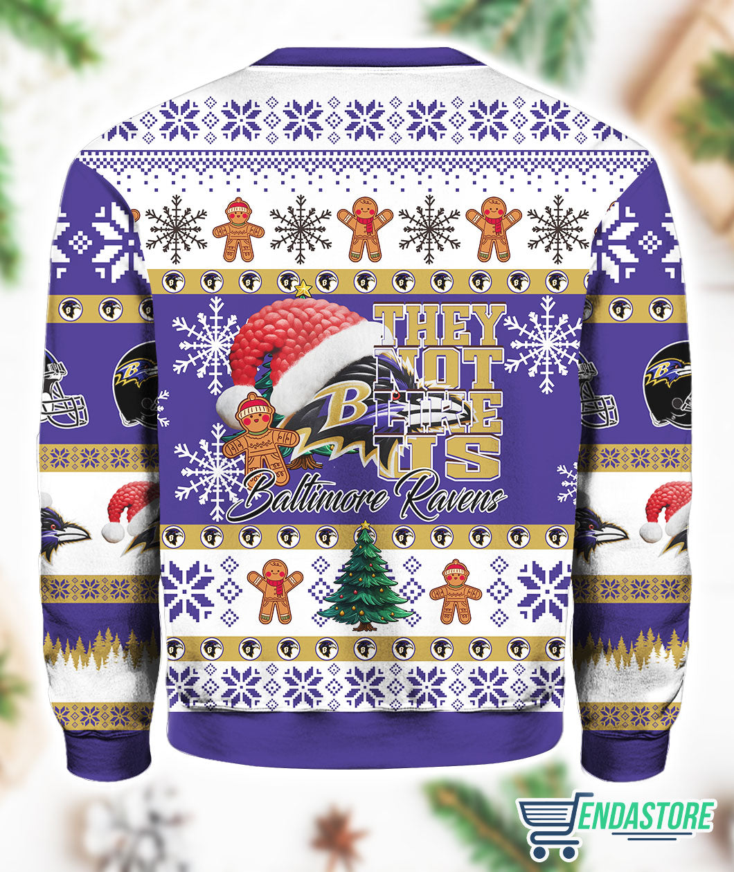 Raven Santa They Not Like Us 3D Ugly Christmas Sweater - Holiday Gift product image 3