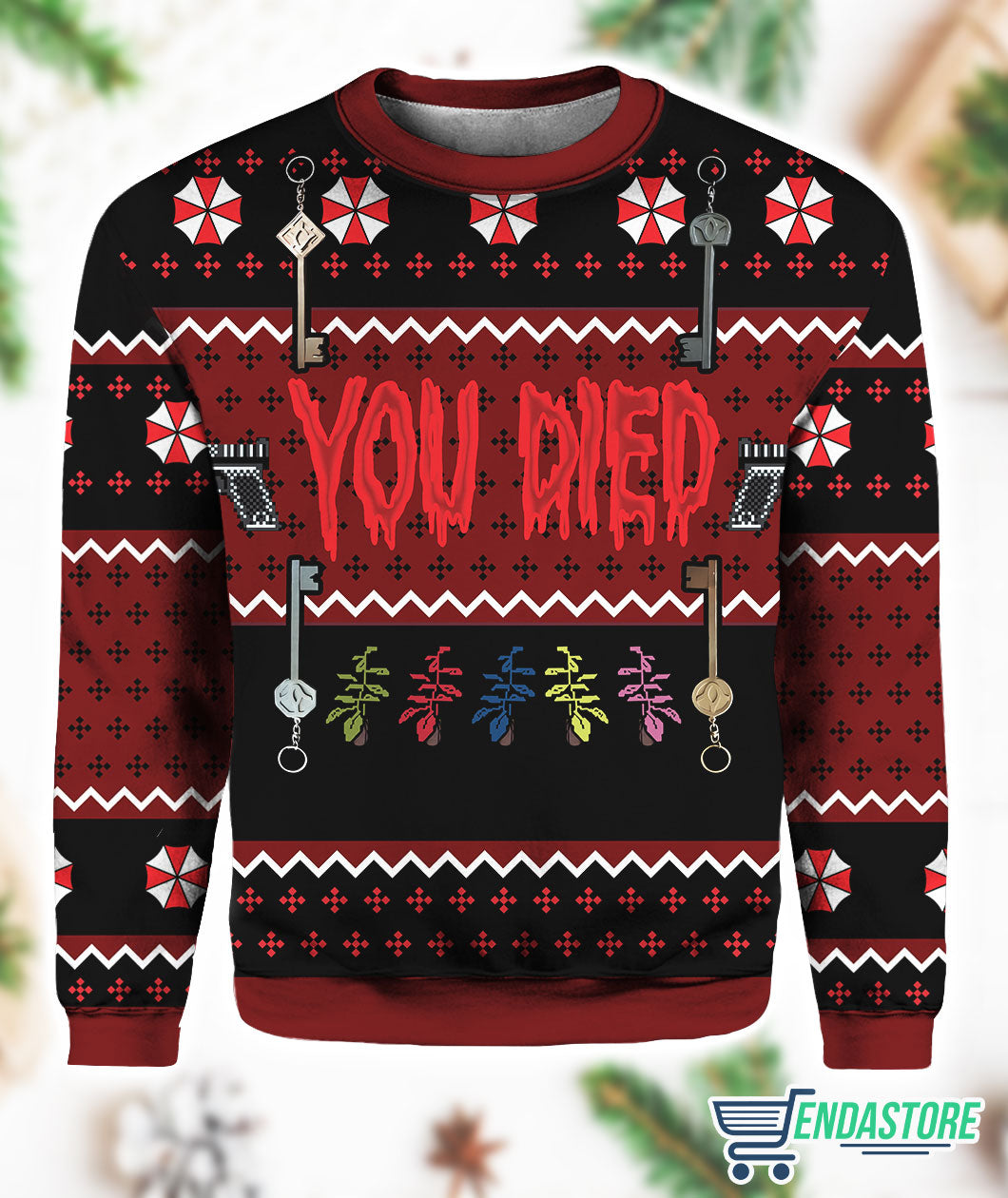 Resident Evil You Died 3D Ugly Christmas Sweater - Holiday Gift product image 2
