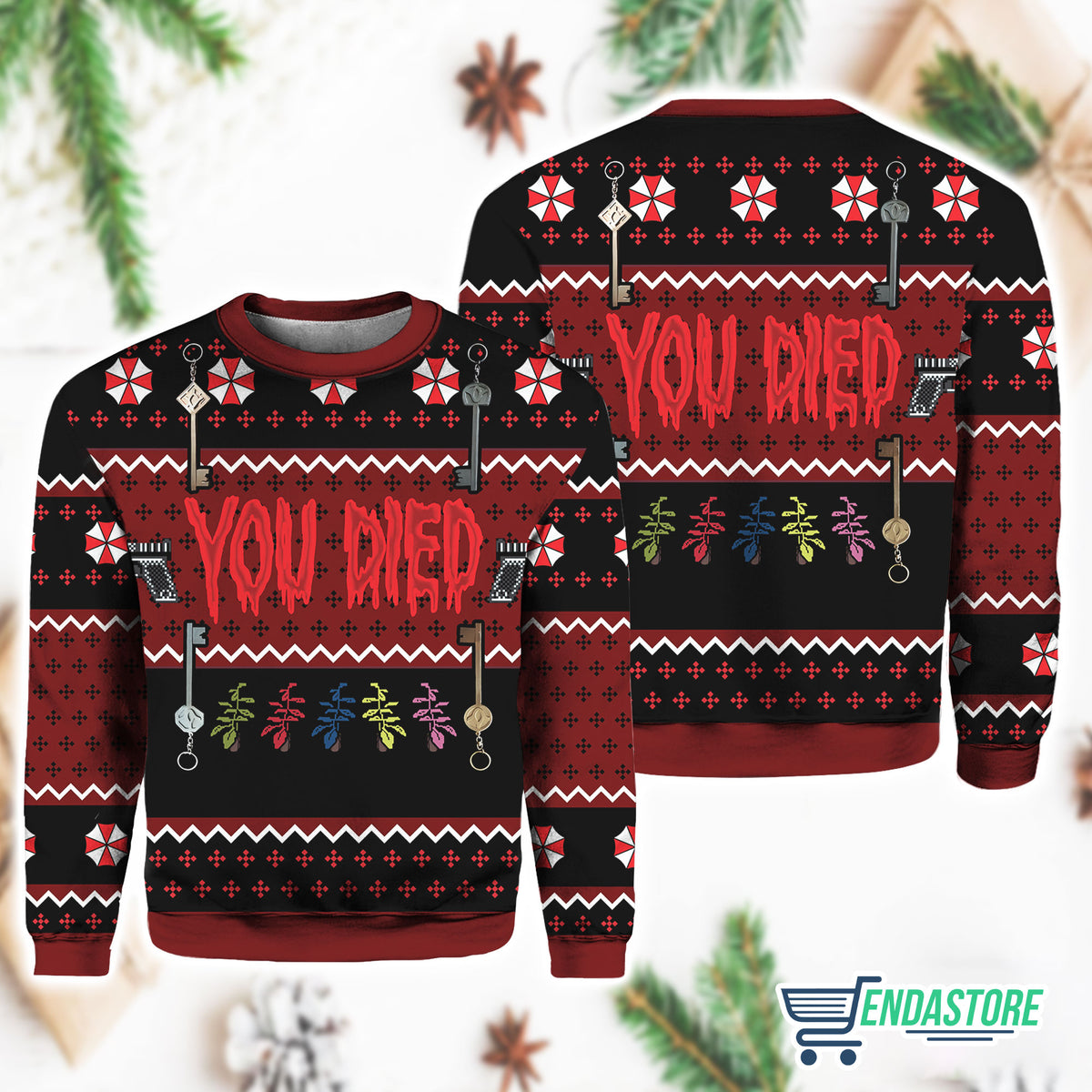 Resident Evil You Died 3D Ugly Christmas Sweater - Holiday Gift product image 4