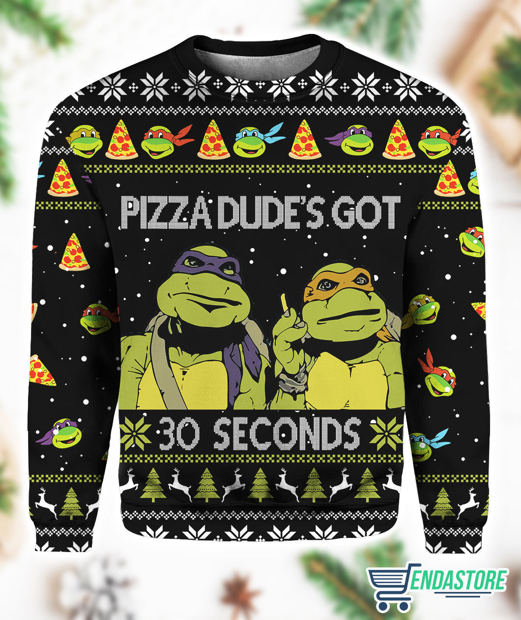 TMNT Pizza Dude’s Got 30 Seconds 3D Christmas Sweatshirt 3D Christmas Sweater - Holiday Gift product image 2