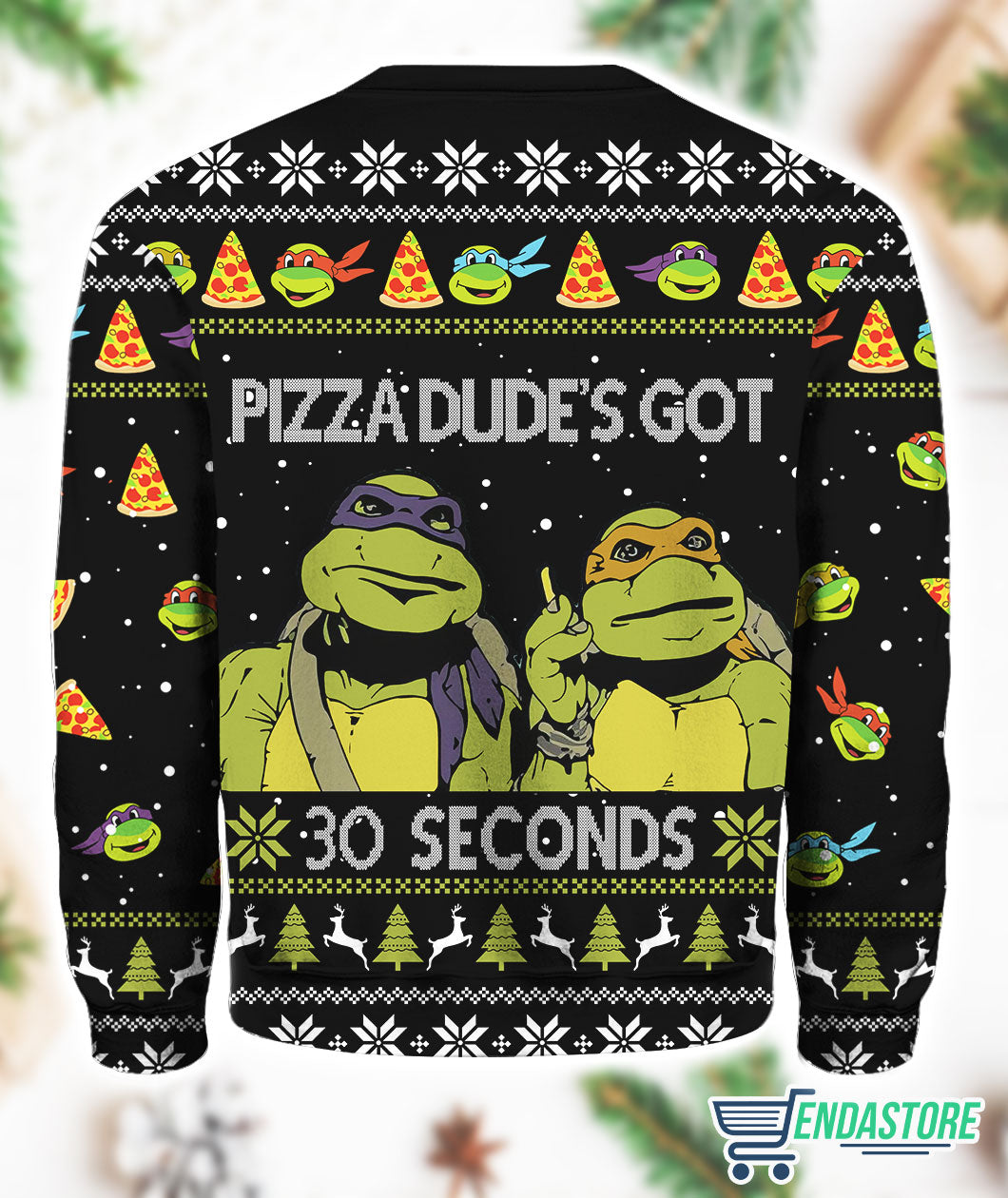 TMNT Pizza Dude’s Got 30 Seconds 3D Christmas Sweatshirt 3D Christmas Sweater - Holiday Gift product image 3
