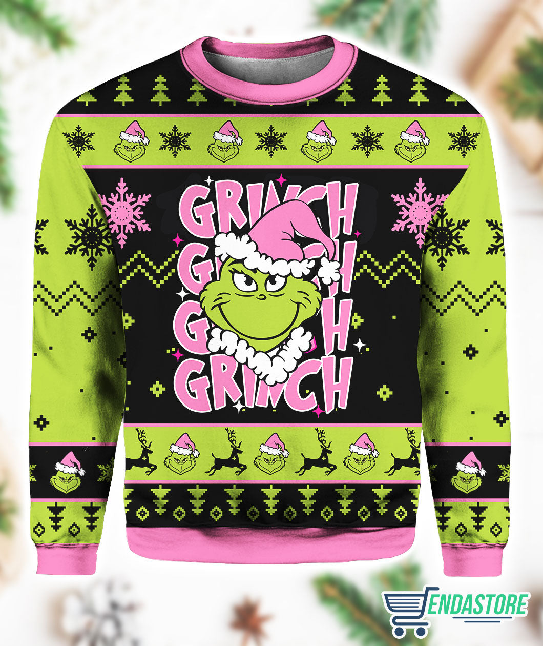 The Grnch In My Pink Christmas Era 3D Ugly Christmas Sweater - Holiday Gift product image 2