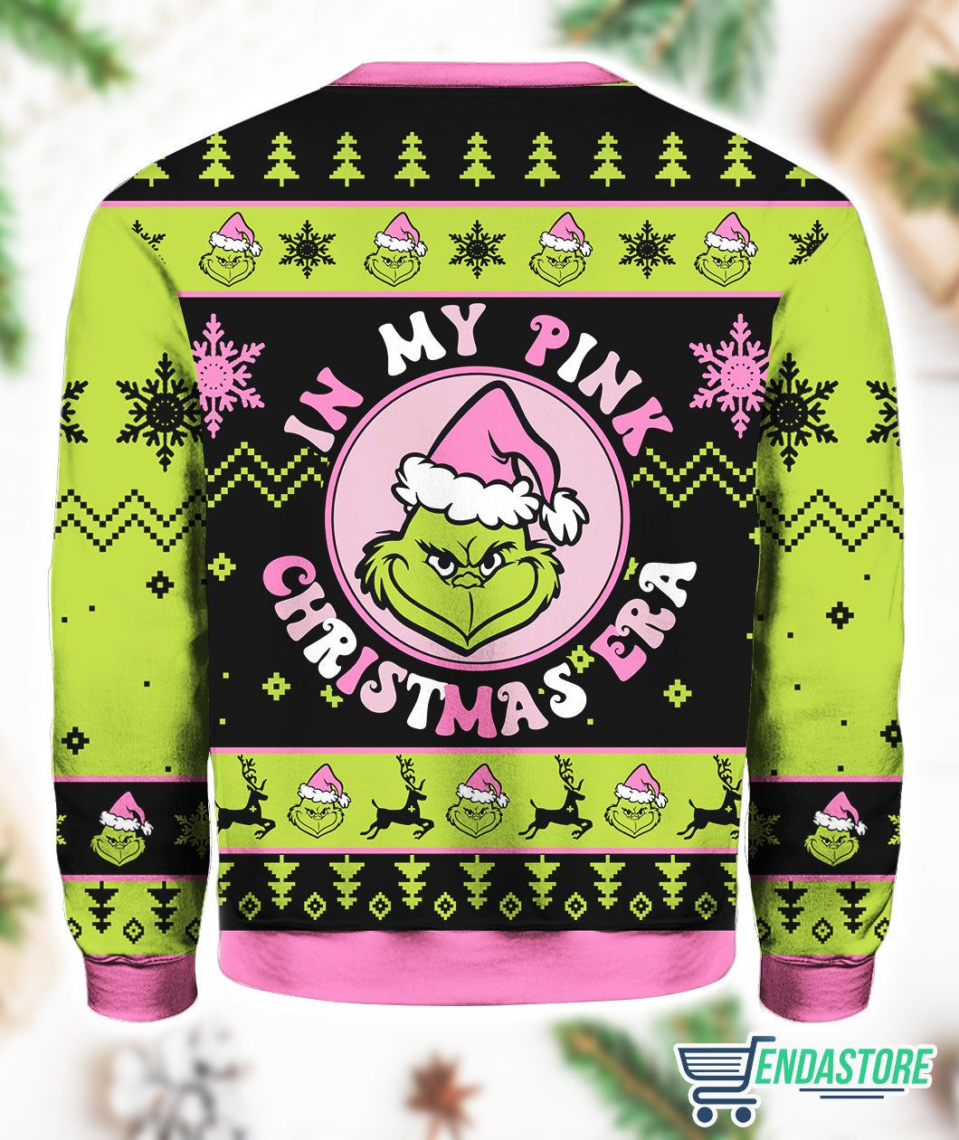 The Grnch In My Pink Christmas Era 3D Ugly Christmas Sweater - Holiday Gift product image 3