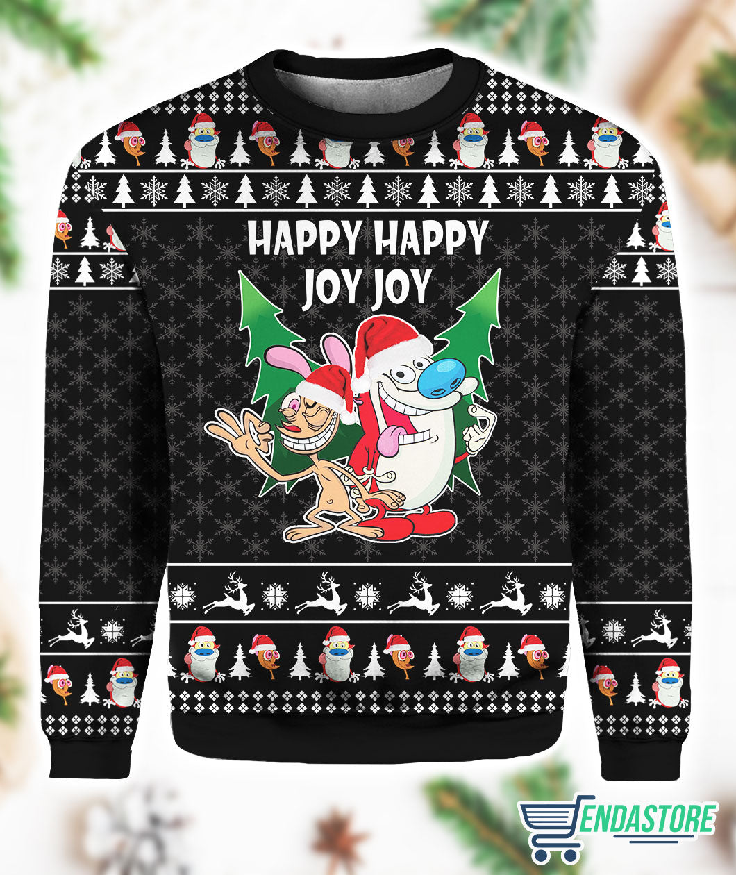 The Ren Stimpy Show 3D Ugly Christmas Sweater - Holiday Gift product image 2