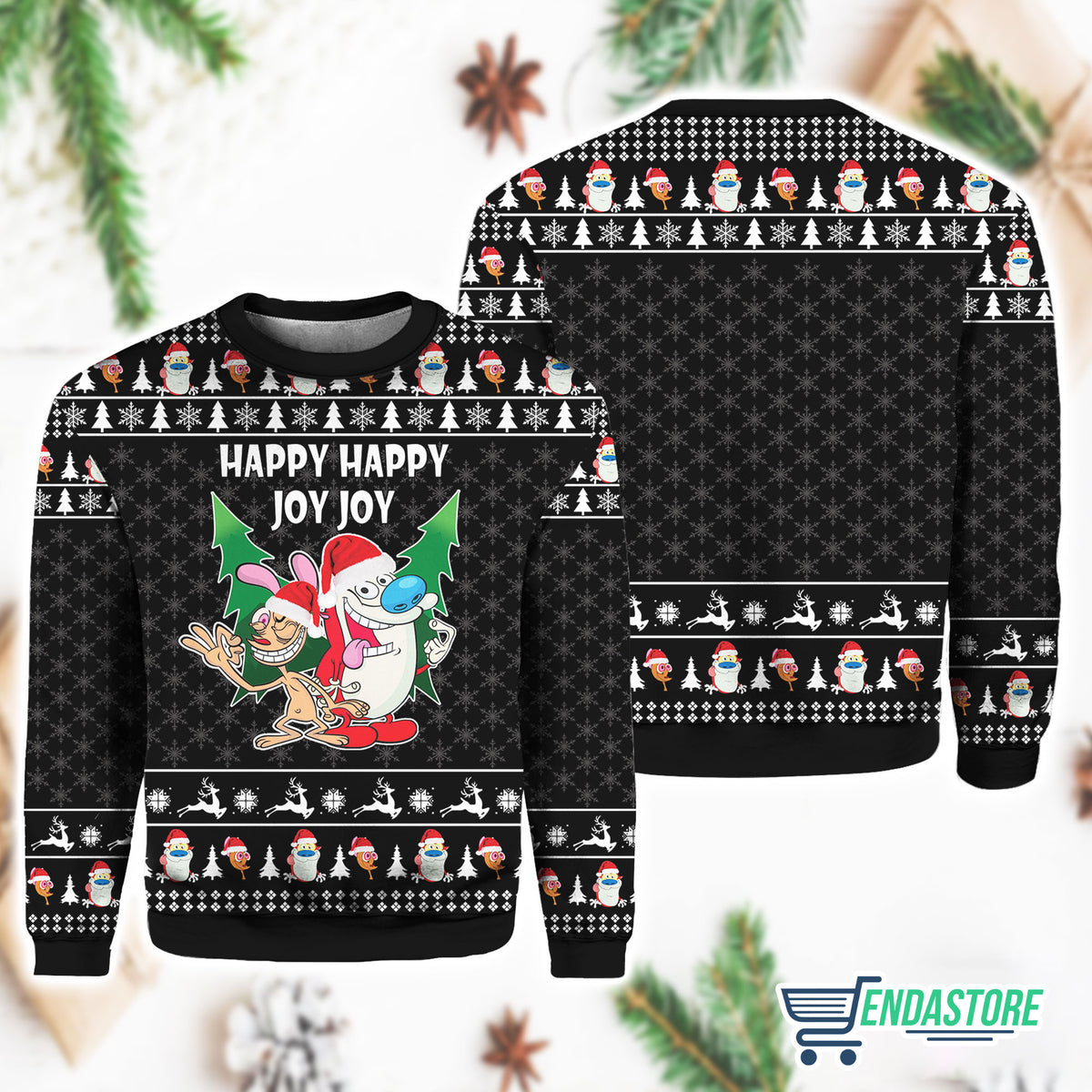 The Ren Stimpy Show 3D Ugly Christmas Sweater - Holiday Gift product image 4