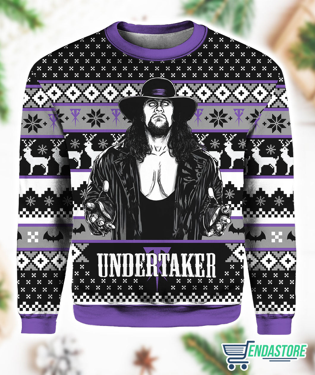The Undertaker Mark Calaway 3D Ugly Christmas Sweater - Holiday Gift product image 2