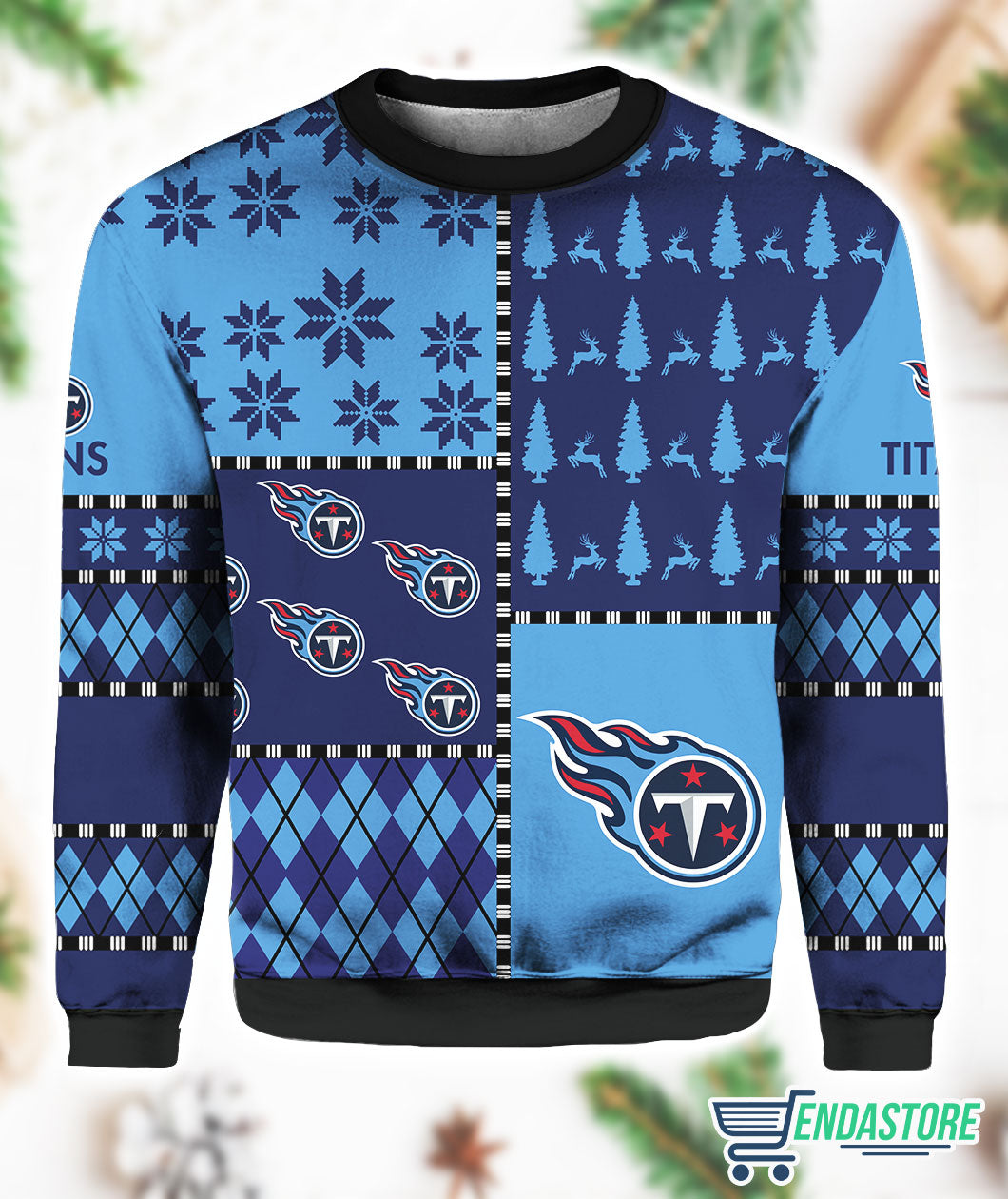 Titan Fans Knitted 3D Ugly Christmas Sweater - Holiday Gift product image 2