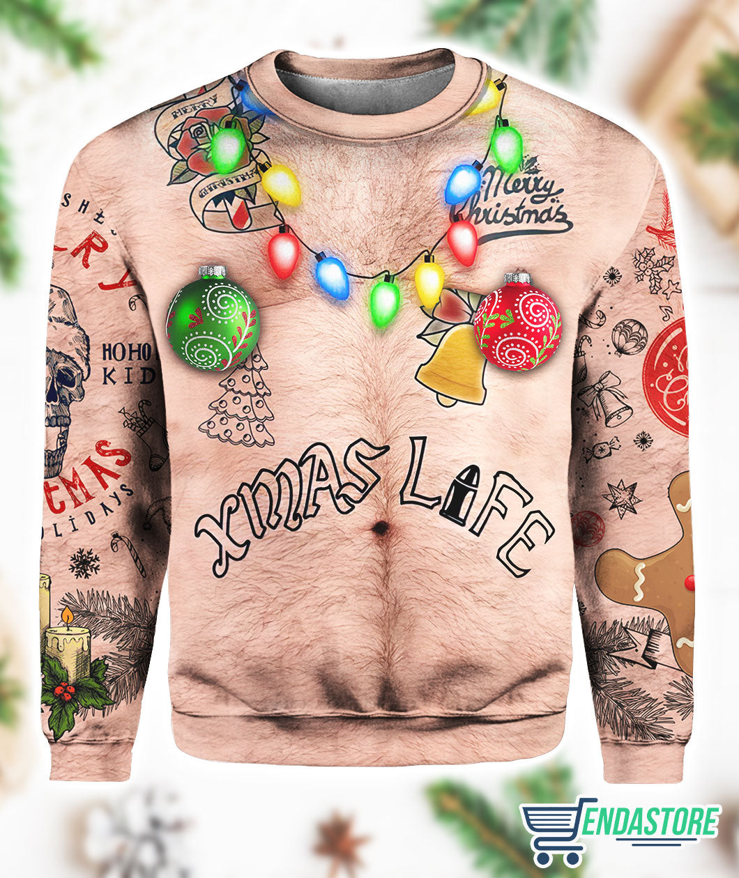Topless Xmas Life 3D Ugly Christmas Sweater - Holiday Gift product image 2