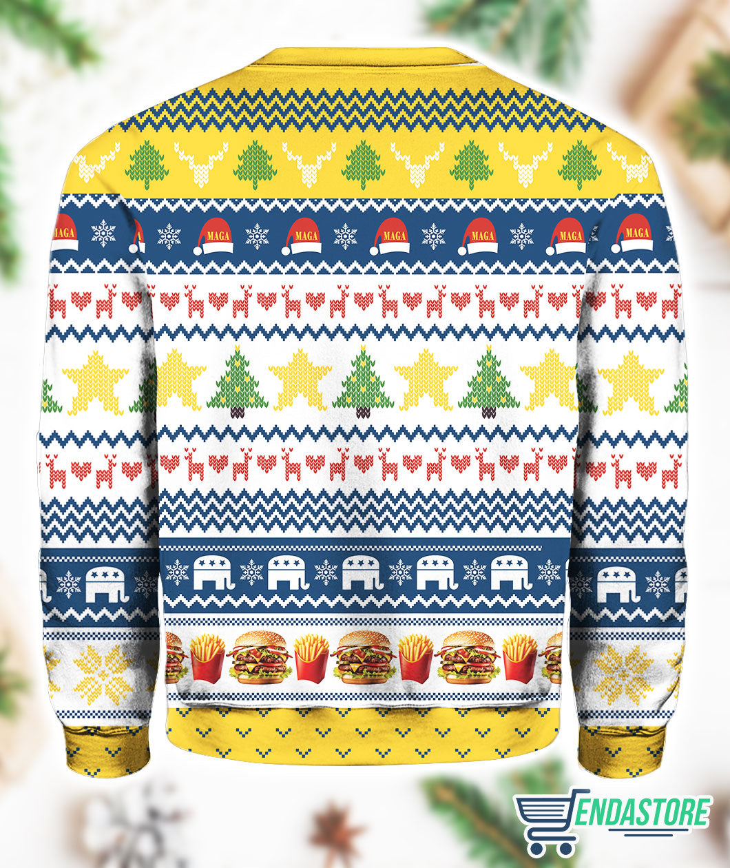 Trump MagaDonald’s Make America Lovin’ It Again 3D Ugly Christmas Sweater - Gift Idea product image 2