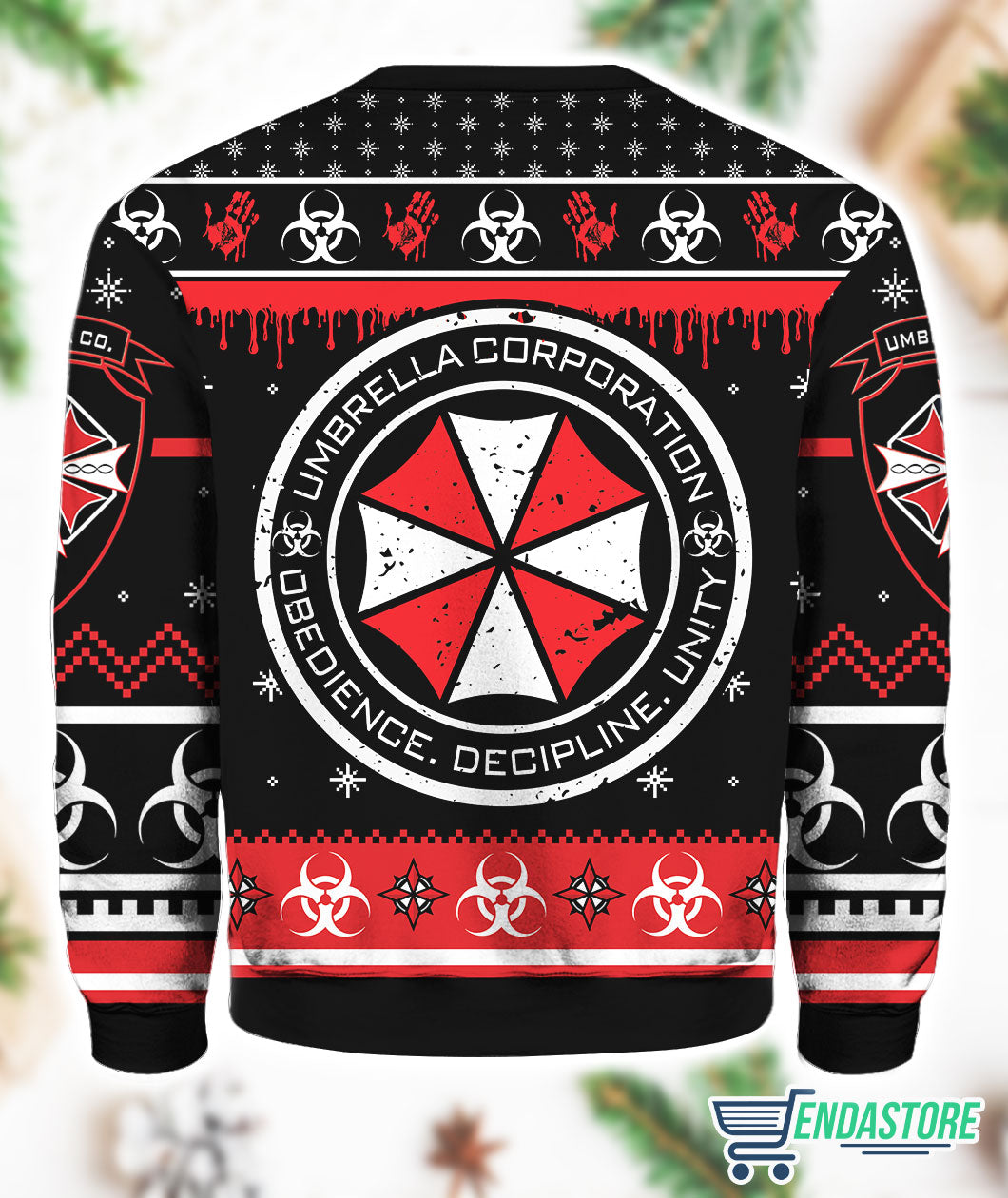 Umbrella Co. Resident Evil 3D Ugly Christmas Sweater - Holiday Gift product image 3