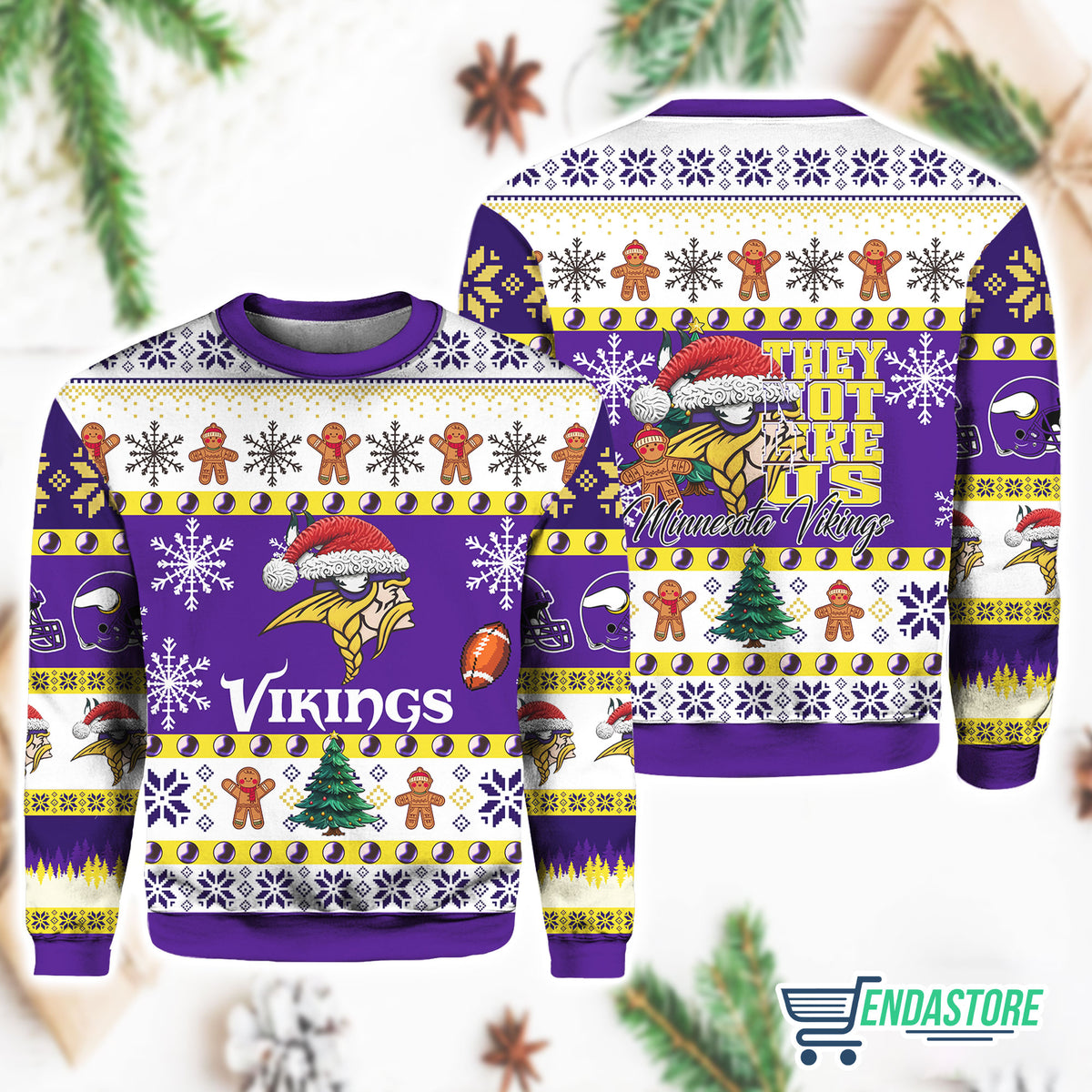 Viking They Not Like Us 3D Ugly Christmas Sweater - Holiday Gift product image 2
