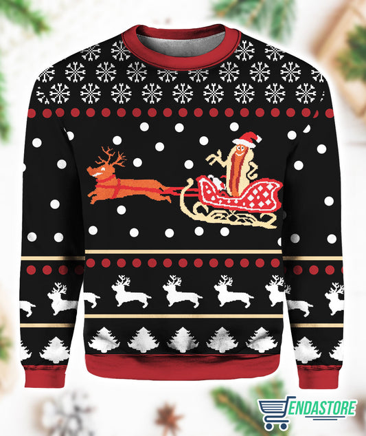 Wienerschnitzel 3D Ugly Christmas Sweater - Holiday Gift product image 2