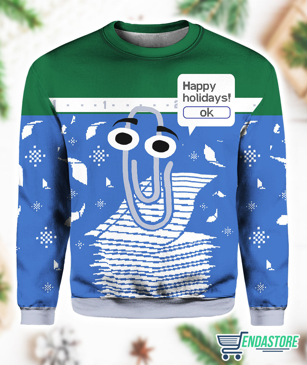 Clippy Is Front And Center On Microsoft Latest 3D Ugly Christmas Sweater - Holiday Gift product image 2