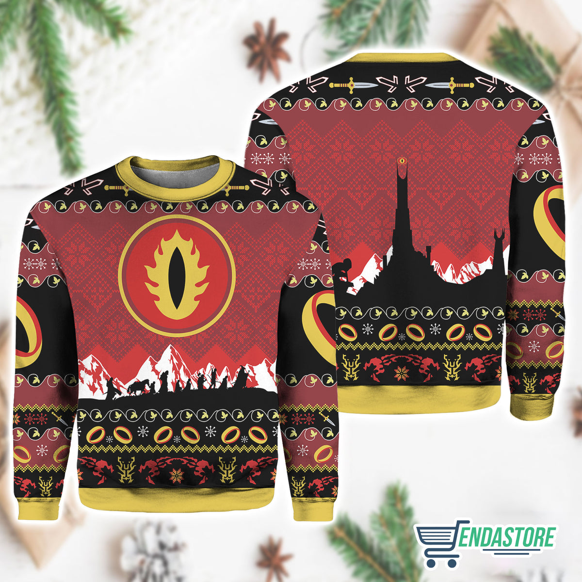 Eye of Sauron 3D Ugly Christmas Sweater - Holiday Gift product image 3