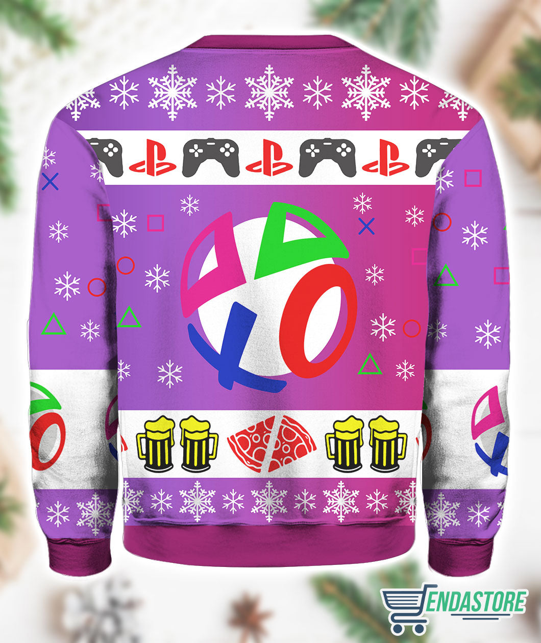 Playstation Neon 3D Ugly Christmas Sweater - Holiday Gift product image 3