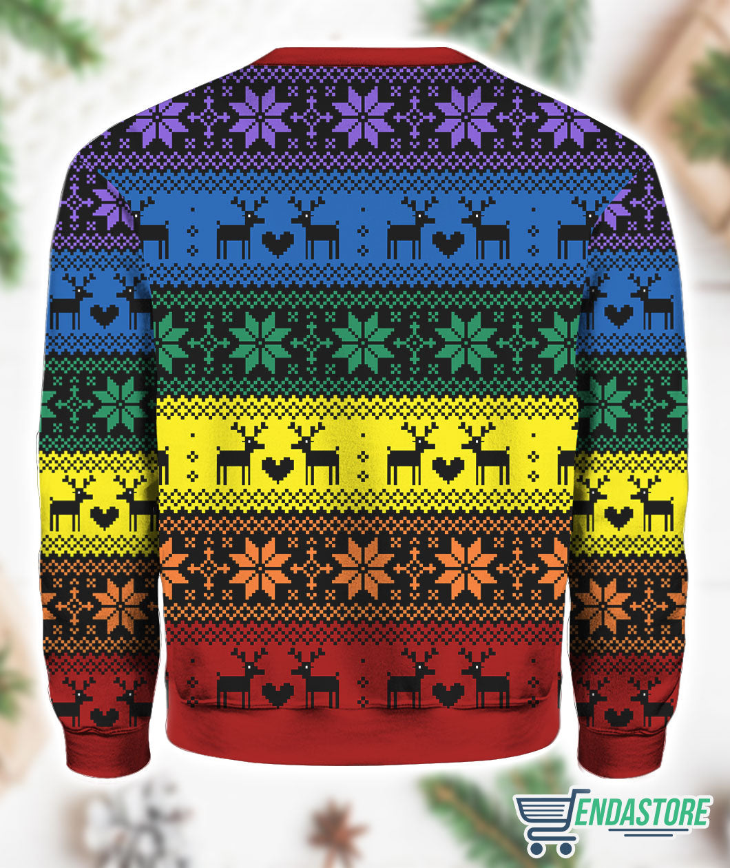 Rainbow Deer Lgbt 3D Ugly Christmas Sweater - Holiday Gift product image 3