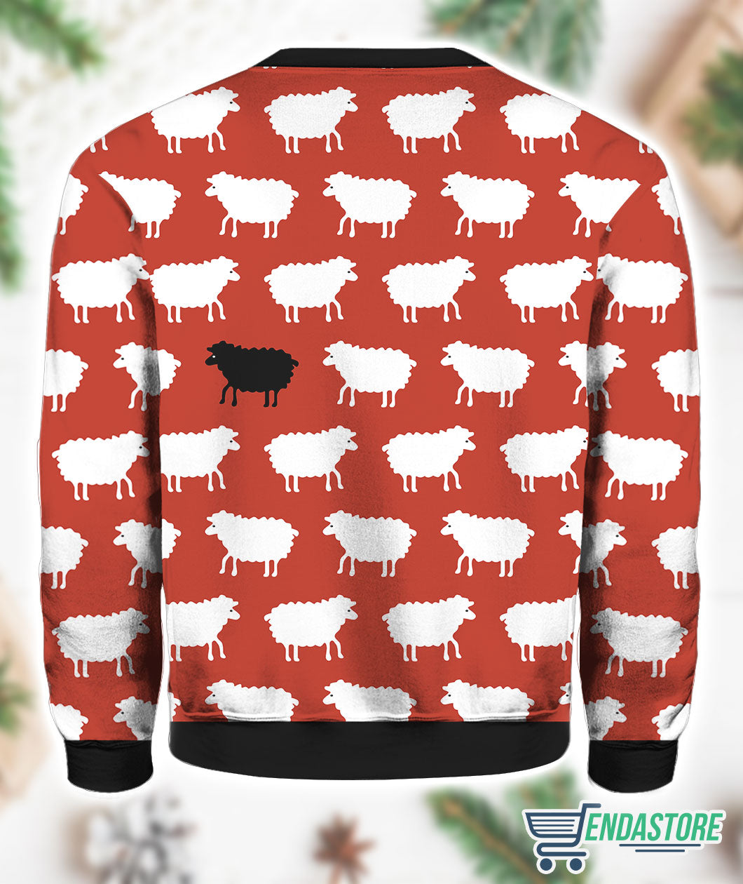Sheep Black And White 3D Ugly Christmas Sweater - Holiday Gift product image 3