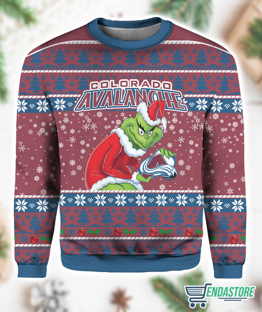 Aalanche Hockey Grnch 3D Ugly Christmas Sweater - Holiday Gift product image 2
