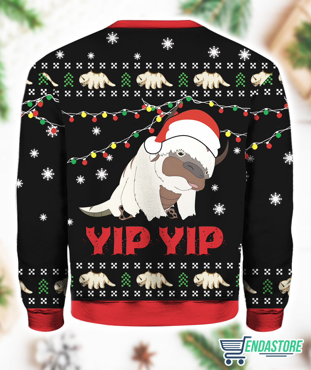 Appa Sky Bison yip yip 3D Ugly Christmas Sweater - Holiday Gift product image 3