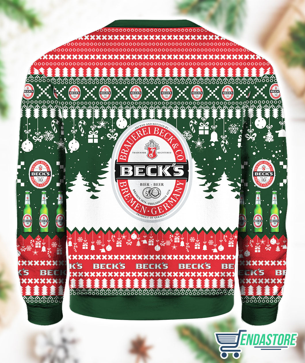 Beck’s German Beer 3D Ugly Christmas Sweater - Holiday Gift product image 3