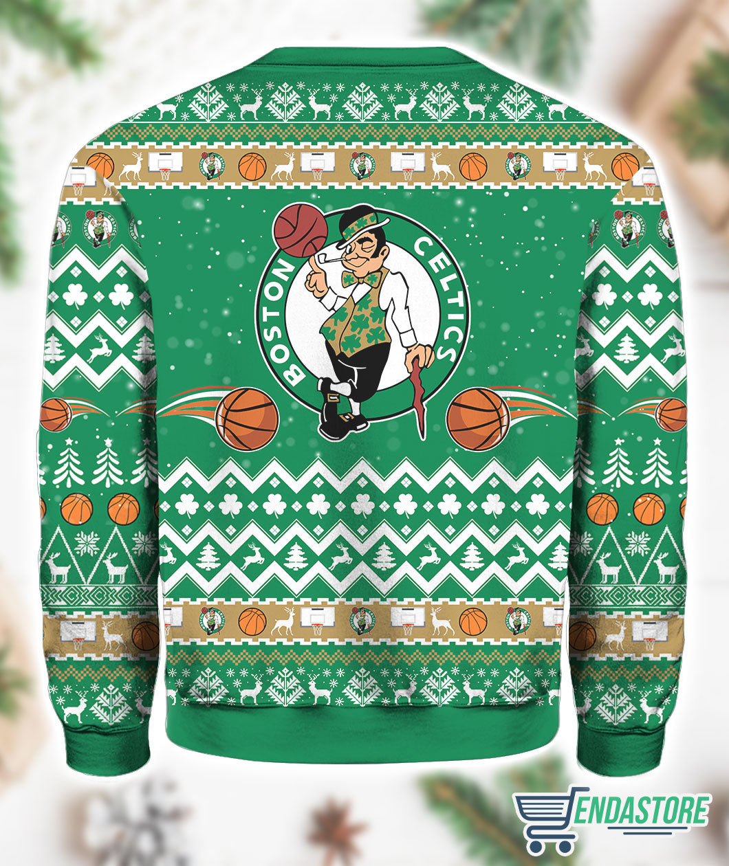Boston Celtics 3D Ugly Christmas Sweater - Holiday Gift product image 2