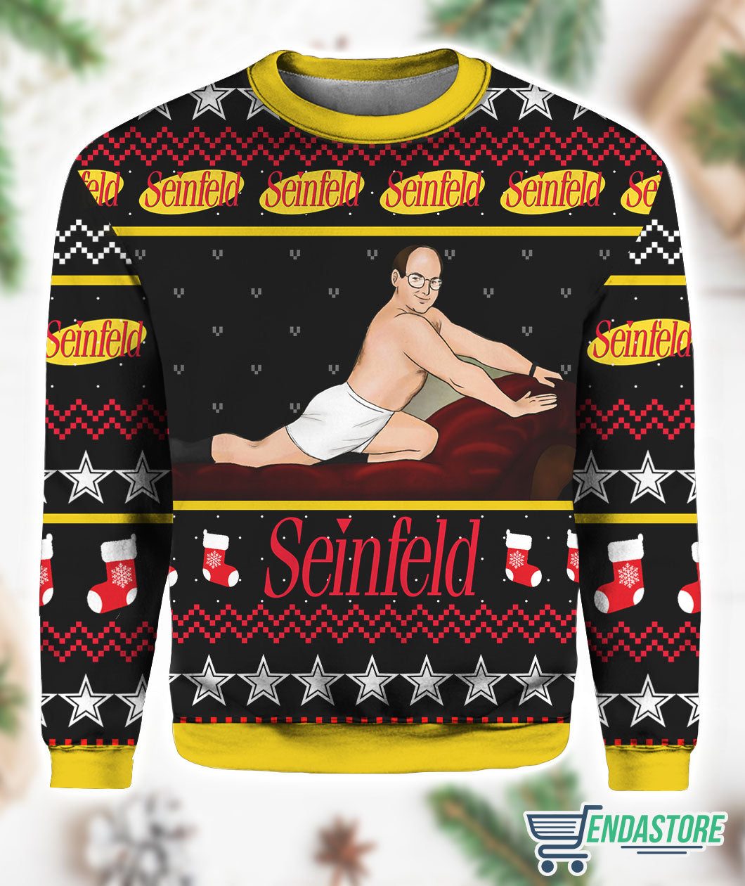 George Costanza Seinfeld 3D Ugly Christmas Sweater - Holiday Gift product image 2