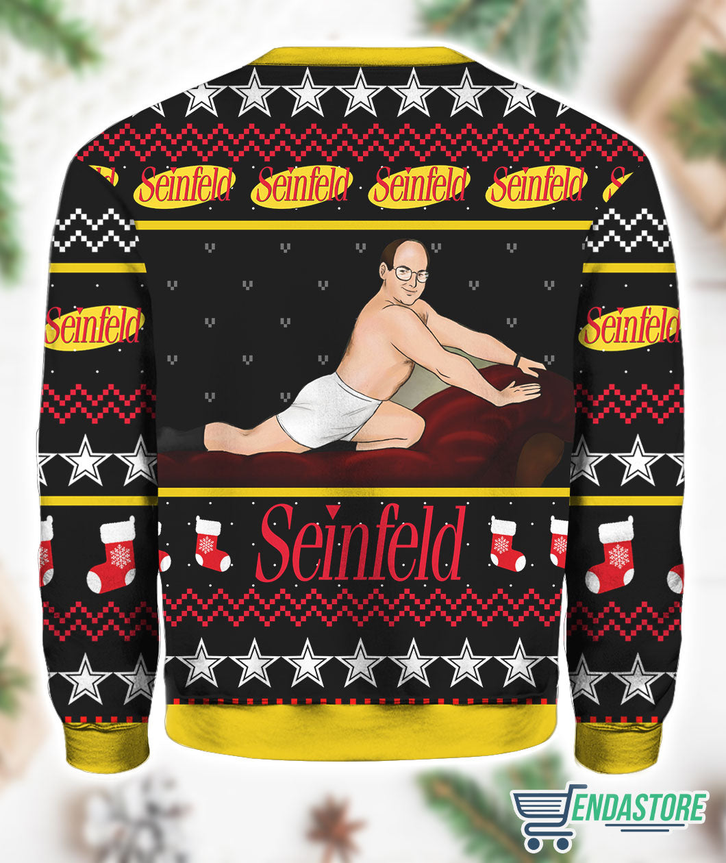 George Costanza Seinfeld 3D Ugly Christmas Sweater - Holiday Gift product image 3