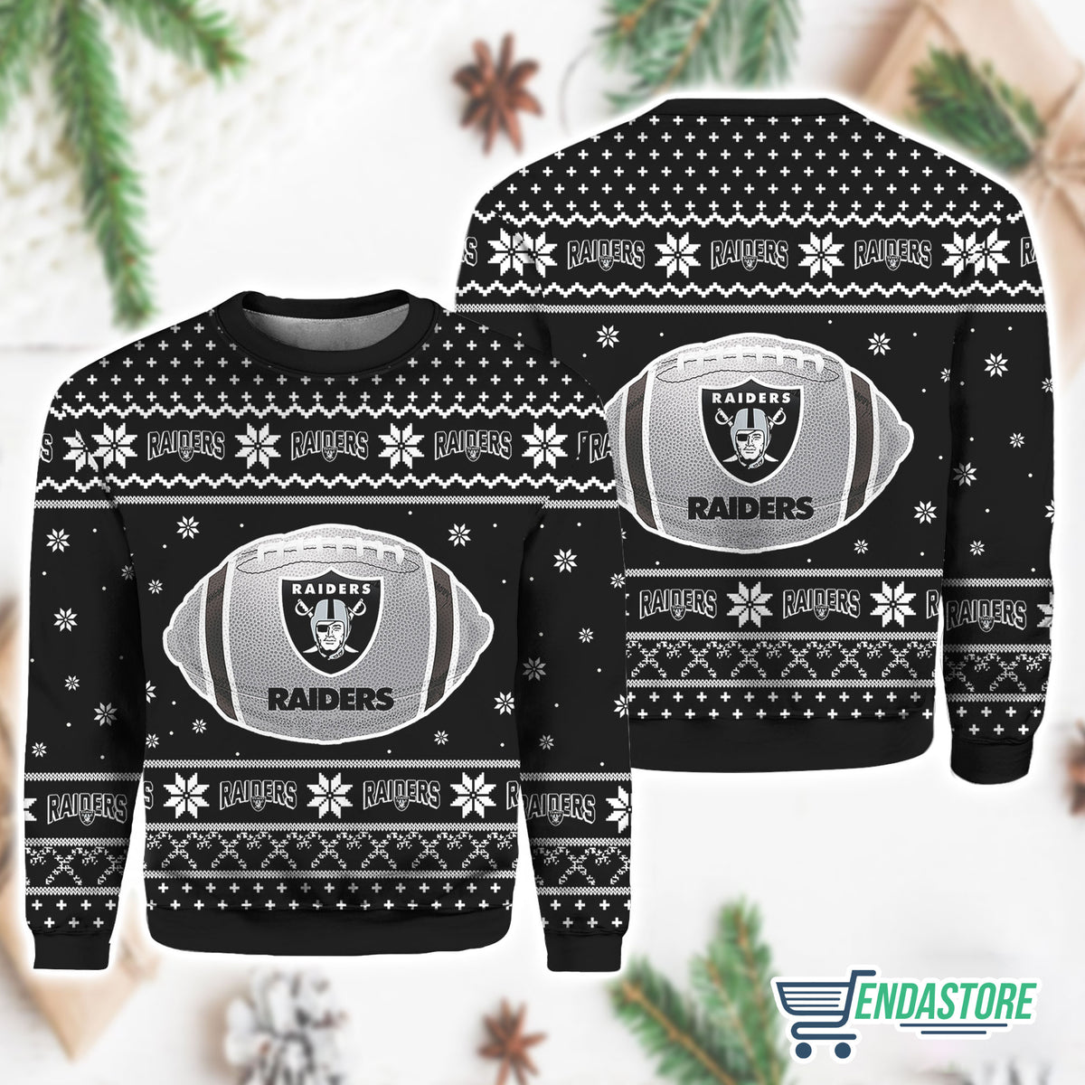 Las Vegas Raiders 3D Ugly Christmas Sweater - Holiday Gift product image 3