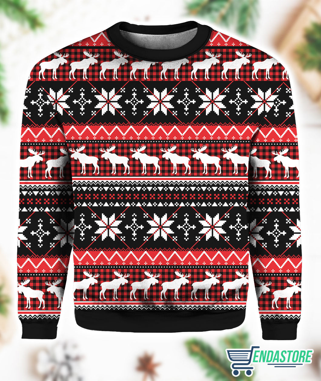Moose Christmas Party 3D Ugly Christmas Sweater - Holiday Gift product image 2