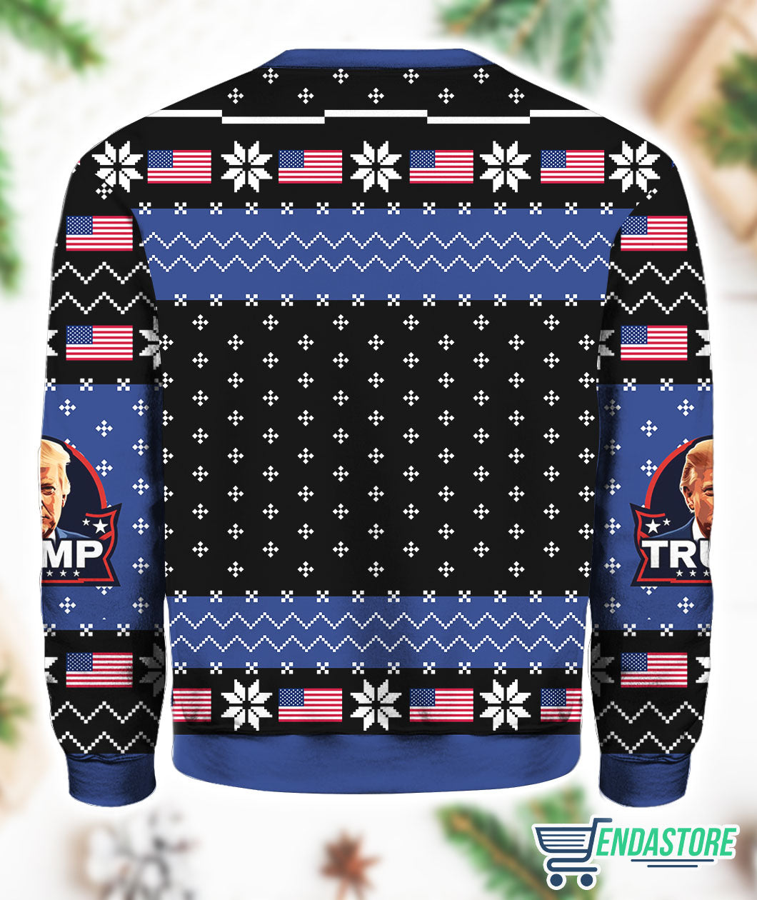 Never Surrender Donald Trump 3D Ugly Christmas Sweater - Holiday Gift product image 3