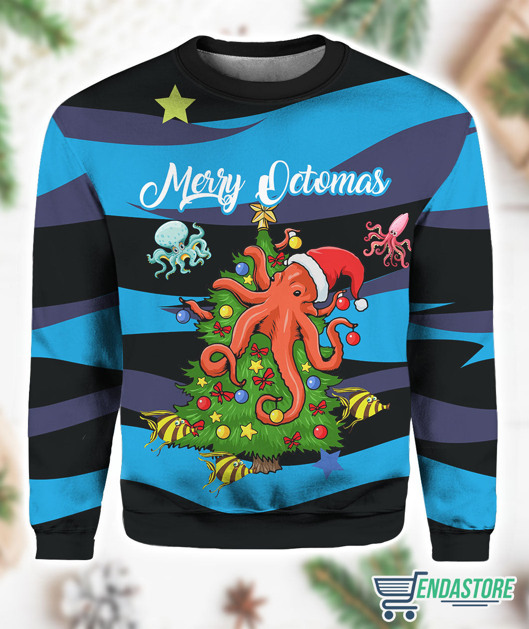 Octopus Merry Octomas 3D Ugly Christmas Sweater - Holiday Gift product image 2