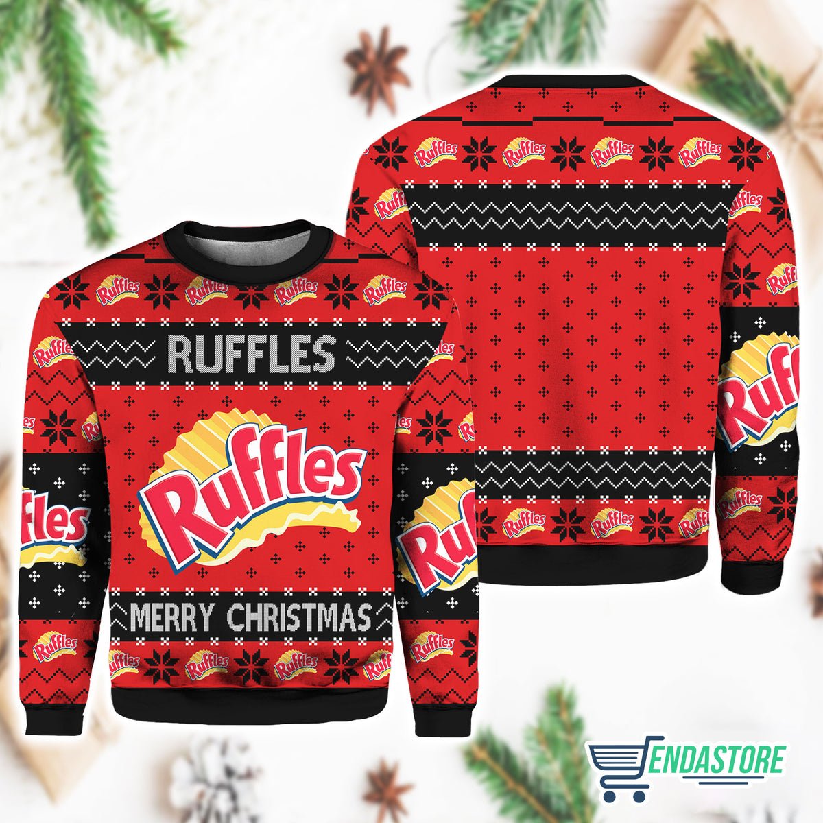 Rufffles Snack Brand 3D Ugly Christmas Sweater - Holiday Gift product image 4