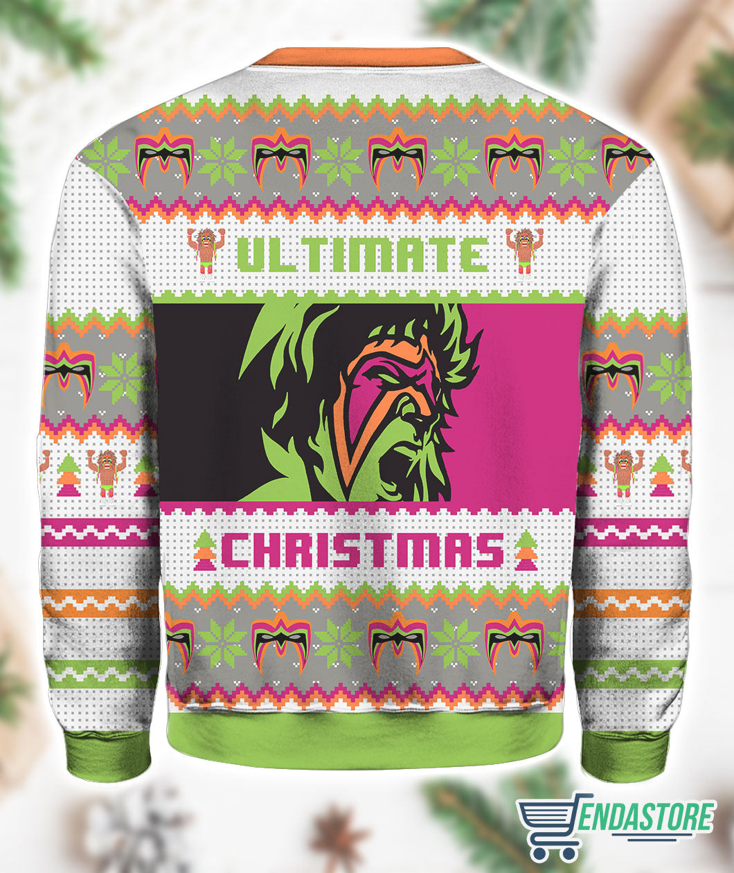 Ultimate Warrior Christmas Pro Wrestling 3D Ugly Christmas Sweater - Holiday Gift product image 2