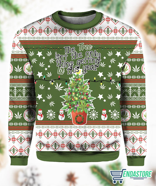Weed Lit This Year 3D Ugly Christmas Sweater - Holiday Gift product image 2