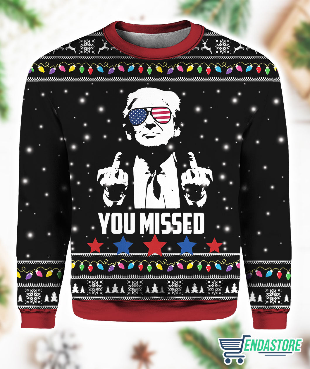 You Missed Trump Because America Can Never Too Great 3D Sweater - Gift Idea product image 2
