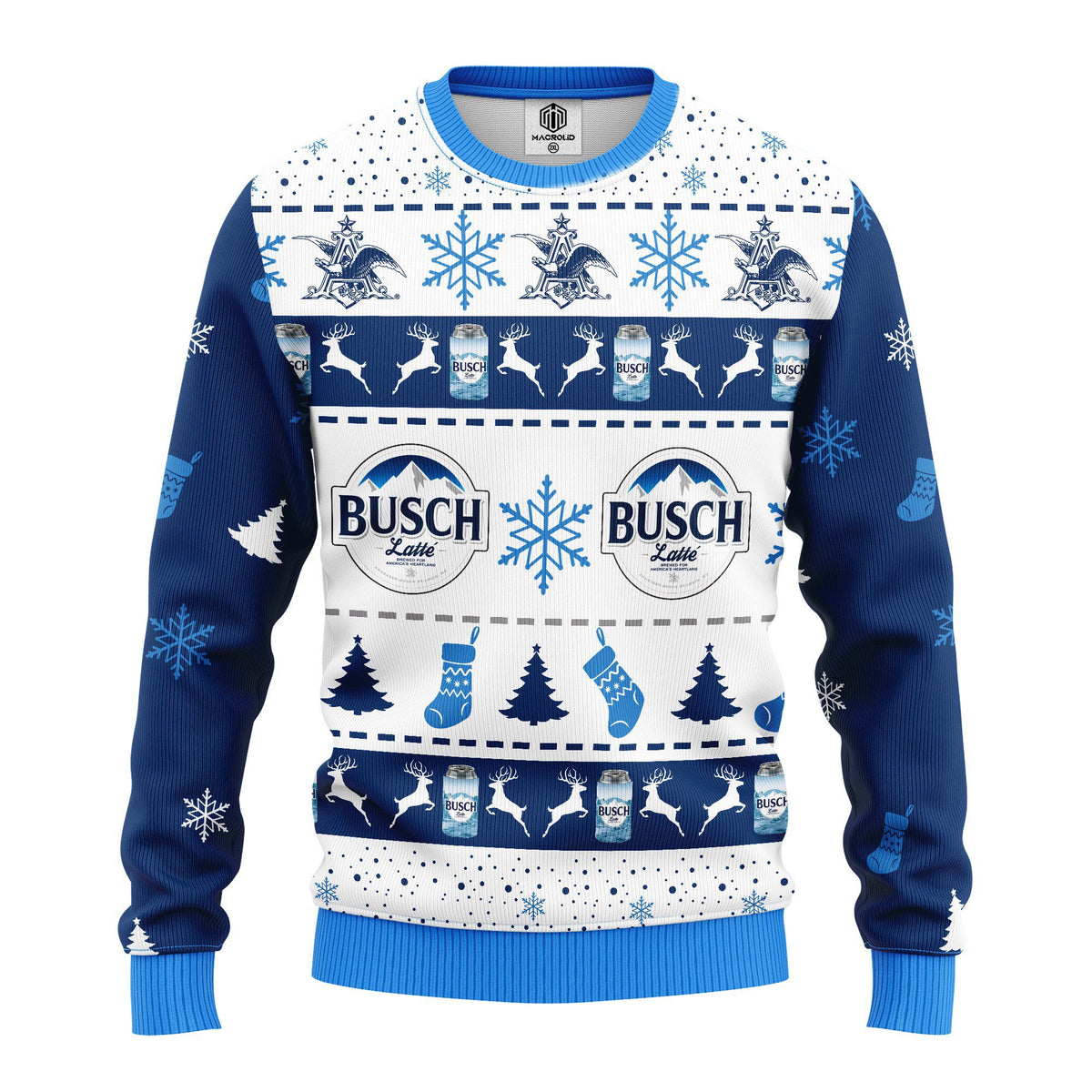 Busch Latte Beer 3D Ugly Christmas Sweater - Holiday Gift product image