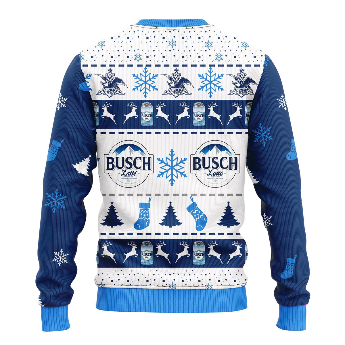 Busch Latte Beer 3D Ugly Christmas Sweater - Holiday Gift product image 2