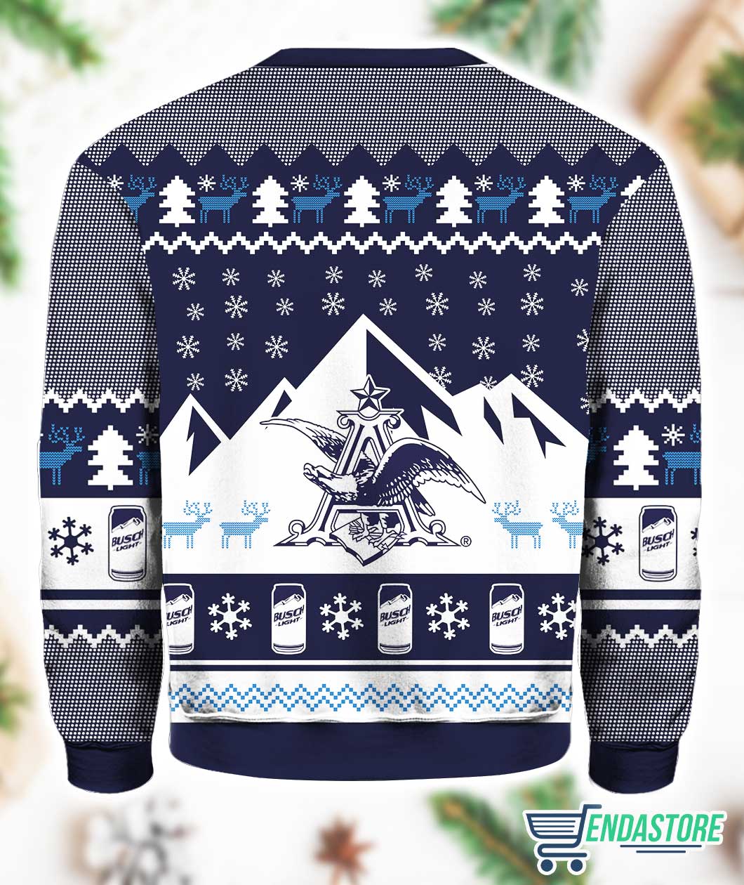 Busch Light Beer 3D Ugly Christmas Sweater - Holiday Gift product image 4