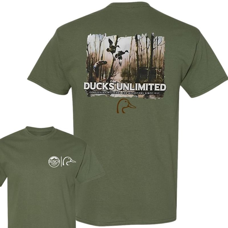 Busch Light Ducks Unlimited DRG Double Sides - Adult & Kids T-Shirts, Sweatshirts & Hoodies apparel design preview 1