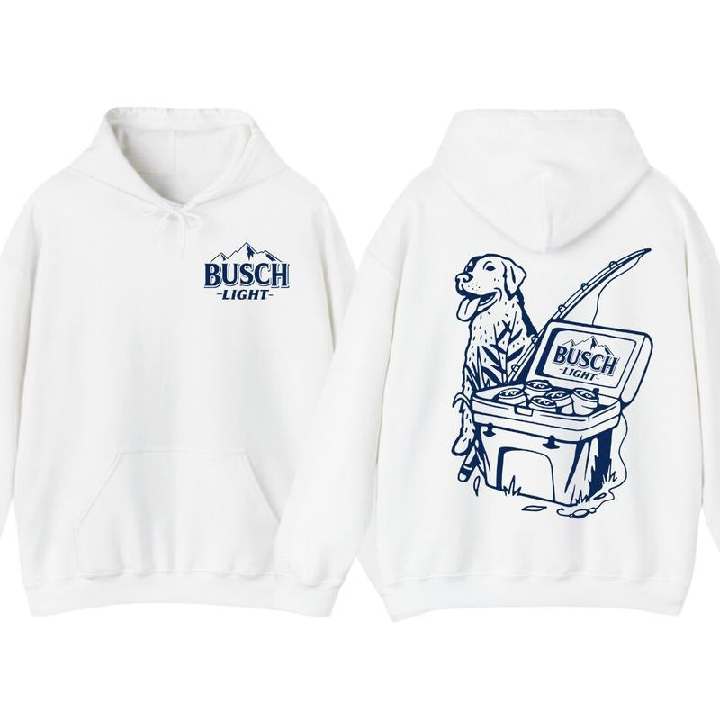 Busch Light Fishing Scene Dog Cooler 2 Sided Menswear - Adult & Kids T-Shirts, Sweatshirts & Hoodies apparel design preview 1