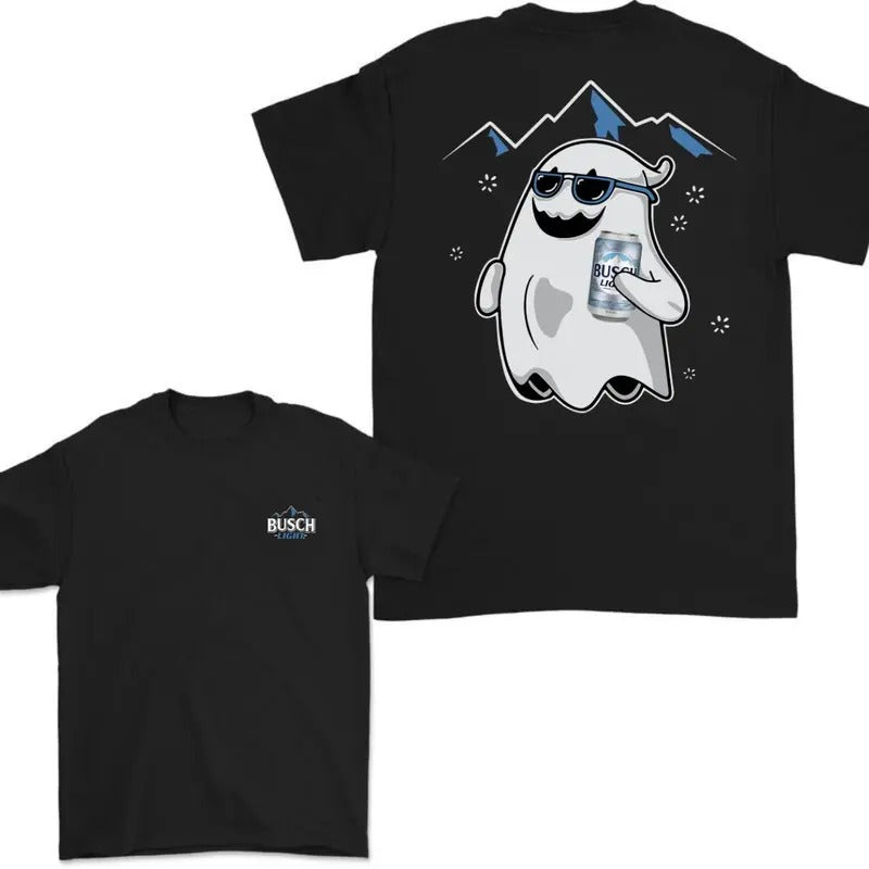 Busch Light Ghost Halloween 2 Sided Cute Classic All - Adult & Kids T-Shirts, Sweatshirts & Hoodies apparel design preview 1