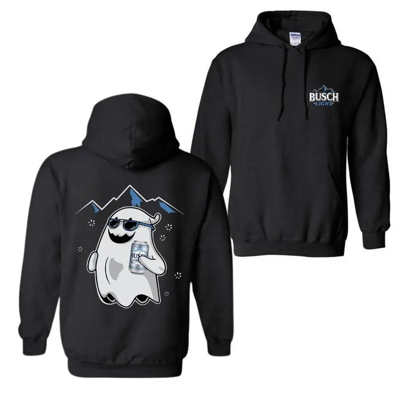 Busch Light Ghost Halloween Double Sided - Adult & Kids T-Shirts, Sweatshirts & Hoodies apparel design preview 1