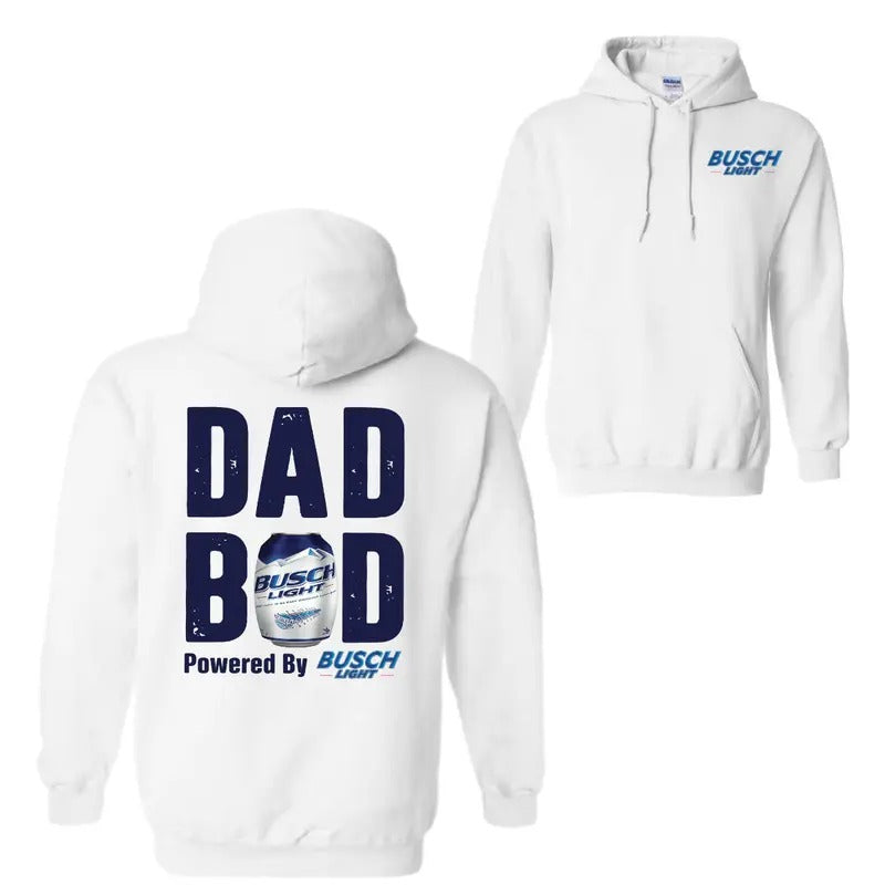 Busch Lite Dad Bod Powered Light 2 Sided Beer Drink - Adult & Kids T-Shirts, Sweatshirts & Hoodies apparel design preview 1