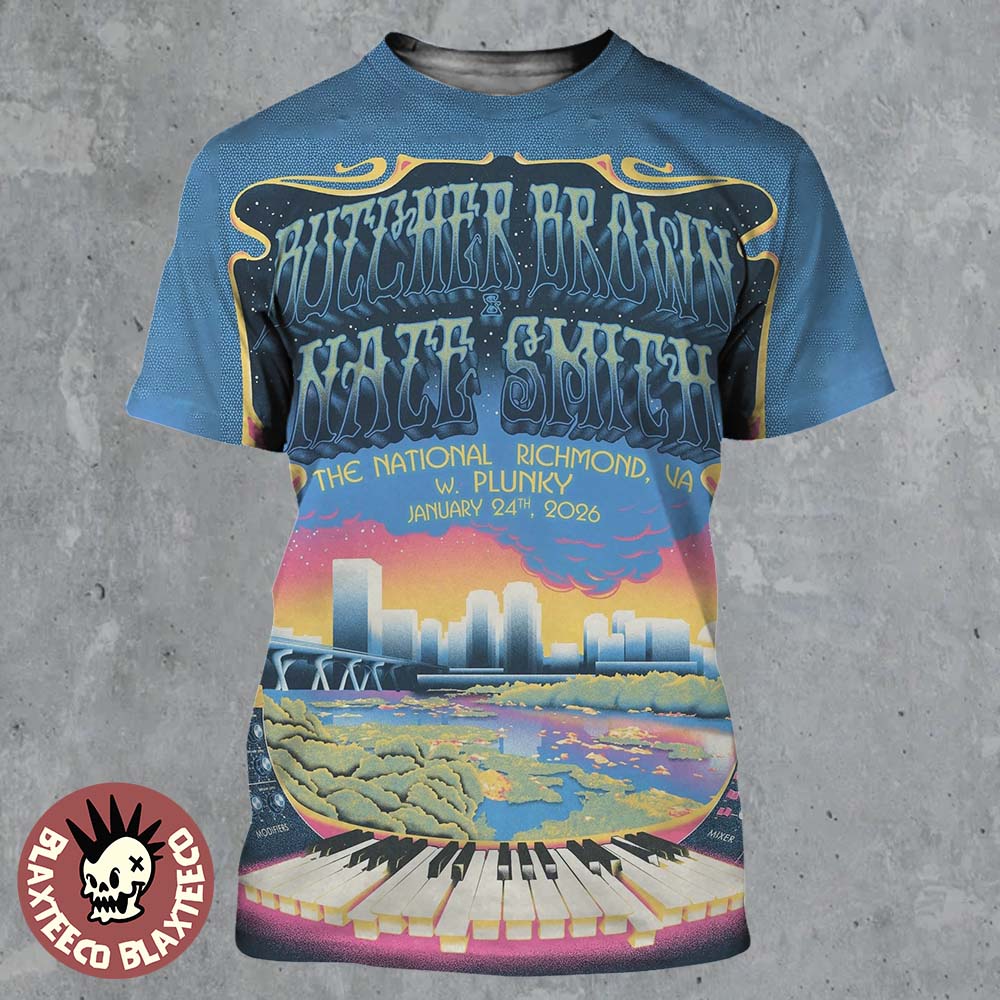 Butcher Brown And Nate Smith Richmond Virginia 2026 - Adult & Kids T-Shirts, Sweatshirts & Hoodies apparel design preview 1