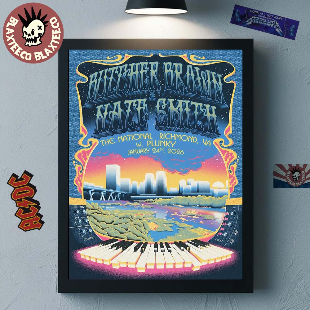 Butcher Brown And Nate Smith Richmond Virginia 2026 - Adult & Kids T-Shirts, Sweatshirts & Hoodies apparel design preview 1